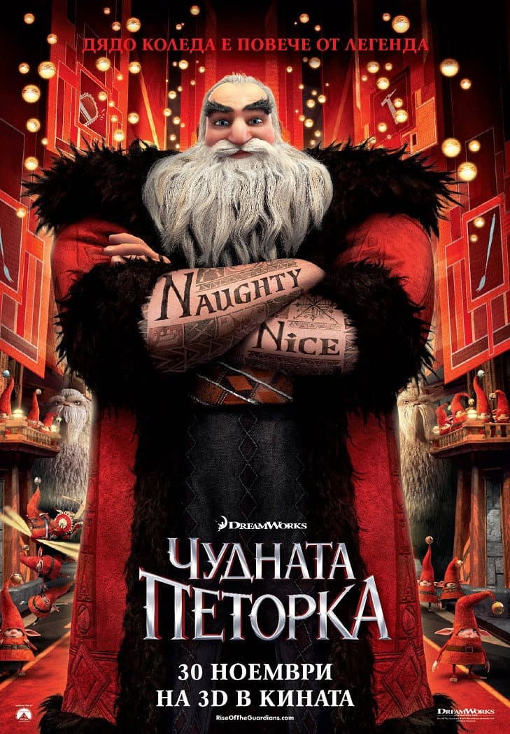 Rise of the Guardians / Чудната петорка